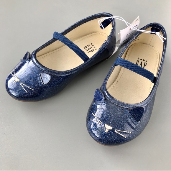GAP Other - NWT Baby Gap Blue Sparkly Kitty Cat Shoes